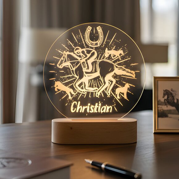 Personalized Horse Night Light – Custom LED Lamp for Horse Lovers - Picture 8 of 8